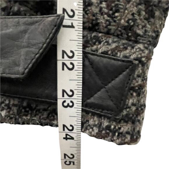 Anne-Gee Women's Size‎ 7/8 Tweed Moto Black Gray Bomber Jacket - Picture 9 of 9